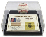Whitey Ford Signed LE of 200 AL Baseball Display w/Thumbprint (Beckett) Yankees