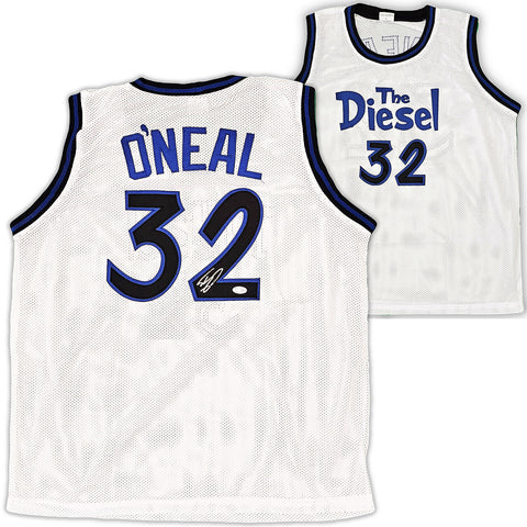 MAGIC SHAQUILLE SHAQ O'NEAL AUTOGRAPHED WHITE JERSEY BECKETT WITNESS 215717