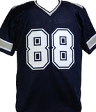 Michael Irvin Autographed Blue Pro Style Jersey w/ White Num- Beckett W *Black