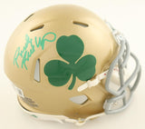 Rudy Ruettiger Signed Notre Dame Fighting Irish Clover Mini-Helmet (Beckett)