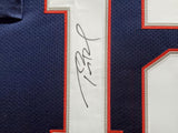 Patriots Tom Brady Autographed Signed Framed Blue Reebok Jersey Tristar #6016996