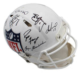 HOF Quarterbacks Signed Speed Authentic NFL Shield Helmet- Montana/Young/Favre