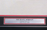 Bulls Michael Jordan Autographed Framed Nike 1998-99 Retirement Jersey UDA Holo