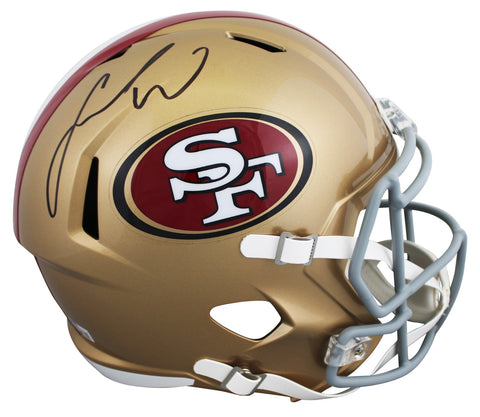 49ers Fred Warner Authentic Signed Full Size Speed Rep Helmet Autographed BAS