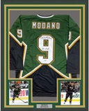 Framed Autographed/Signed Mike Modano 99 Cup 33x42 Dallas Green Jersey BAS COA