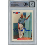 Mariano Rivera Autographed 1982 Bowman #302 10 Auto Slabbed Card Beckett 49335