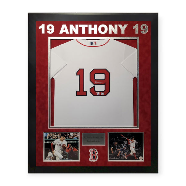 Roman Anthony Red Sox Signed Autographed Jersey Framed to 32x40 Fanatics