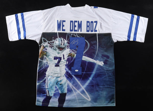 Trevon Diggs Signed Dallas Cowboys We Dem Boz Photo Jersey (JSA COA) All Pro D.B
