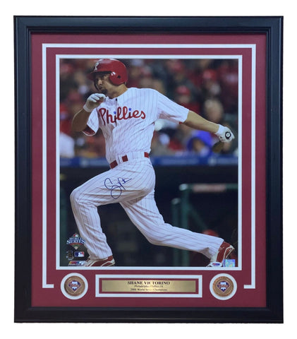 Shane Victorino Signed Framed 16x20 Philadelphia Phillies Photo PSA