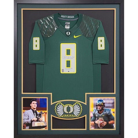 Marcus Mariotta Autographed Signed Framed Oregon Heisman Jersey STEINER