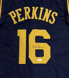 Brewers Outfielder BLAKE PERKINS Signed Custom Replica Blue Jersey AUTO - JSA