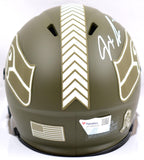 Jaxon Smith-Njigba Signed Seahawks Salute to Service Speed Mini Helmet- Fanatics