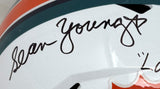 Sean Young Ace Ventura Signed Dolphins FS Replica Helmet Finkle Laces Out JSA QR