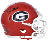D'ANDRE SWIFT Autographed Georgia Bulldogs Speed Mini Helmet FANATICS