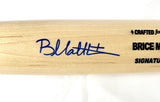 Brice Matthews Autographed Blonde Cooperstown Bat Baseball Bat - Tristar *Blue