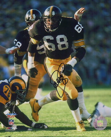 LC Greenwood Signed Steelers Super Bowl XIV Action vs Rams 8x10 Photo - (SS COA)