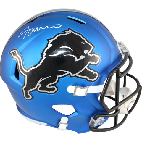 Jameson Williams Autographed Detroit Lions F/S 24 Alt Helmet Beckett 51296