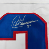 Autographed/Signed Guy Carbonneau Montreal White Hockey Jersey JSA COA