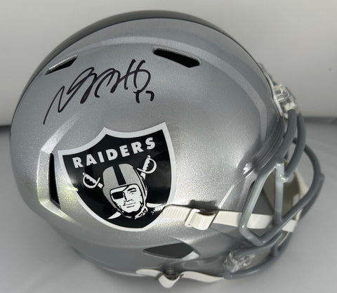 Raiders Receiver DAVANTE ADAMS Signed Full Size Replica Speed Helmet AUTO - BAS