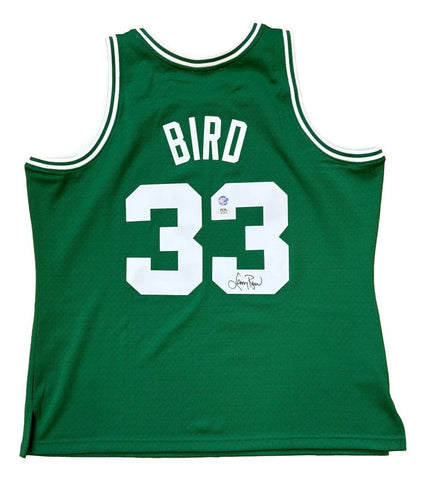 Larry Bird Signed Celtics Green M&N Hardwood Classics Swingman Jersey PSA/DNA