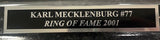 Karl Mecklenburg Autographed 8x10 Photo with Plaque -- Denver Broncos BAS COA