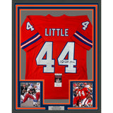 Framed Autographed/Signed Floyd Little 33x42 HOF Denver Orange Jersey JSA COA