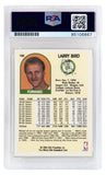 Larry Bird Signed Celtics 1989 NBA Hoops Basketball Card #150 - (PSA Slabbed)