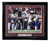Drake London Signed Framed 16x20 Atlanta Falcons Photo BAS