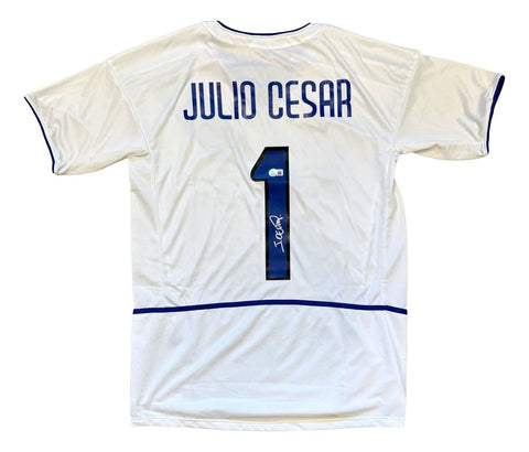 Julio Cesar Signed Inter Milan Nike Soccer Jersey BAS