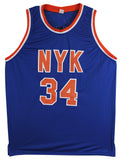 Charles Oakley Authentic Signed Blue Pro Style Jersey Autographed JSA Witness 2