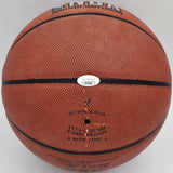 Moses Malone Autographed NBA Leather Basketball 76ers, Rockets JSA #AV29209
