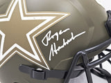 ROGER STAUBACH SIGNED COWBOYS SALUTE TO SERVICE FULL SIZE HELMET BECKETT 212596
