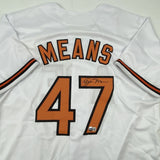 Autographed/Signed John Means Baltimore White Jersey Beckett BAS COA