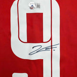 Autographed/Signed Robert Lewandowski Bayern Munich Red Jersey Beckett BAS COA