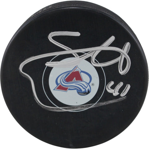 Scott Wedgewood Autographed/Signed Colorado Avalanche Logo Puck Beckett 53936