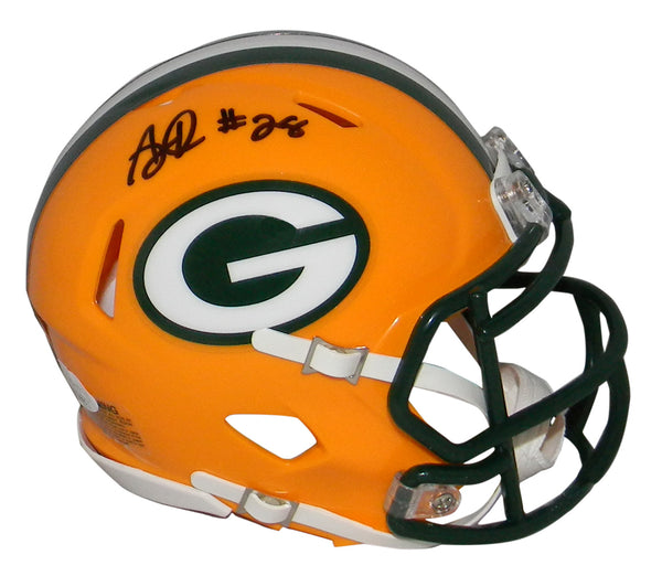AJ DILLON AUTOGRAPHED GREEN BAY PACKERS SPEED MINI HELMET JSA