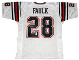 MARSHALL FAULK SIGNED AUTOGRAPHED SAN DIEGO STATE AZTECS #28 WHITE JERSEY JSA