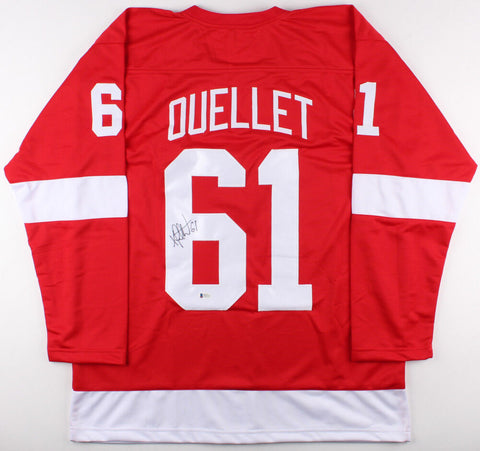 Xavier Ouellet Signed Red Wings Jersey (Beckett COA) Detroit Defenseman