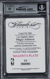 Lakers Magic Johnson Signed 2016 Panini Flawless #VMJ #1/1 Card Auto 10 BAS Slab