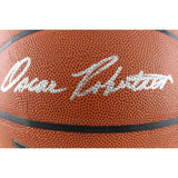 Oscar Robertson Autographed Milwaukee Bucks I/O Basketball Beckett Witness 49706