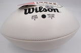 Tom Landry Autographed White Panel Football Dallas Cowboys Beckett QR #BK44621