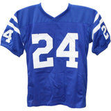 Lenny Moore Autographed/Signed Pro Style Blue Jersey TRI 43430
