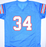 Earl Campbell Autographed Blue Stat Pro Style Jersey #2- Beckett W Hologram