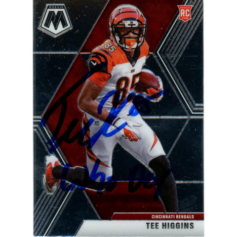 Tee Higgins Autographed Panini Mosaic 213 Who Dey Trading Card Beckett 48919