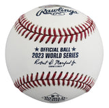 Rangers Josh Jung Signed 2023 WS Manfred OML Baseball BAS Witnessed #1W234493