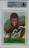 Dave Robinson Autographed 1967 Philadelphia #80 Rookie Card Beckett Slab 38641