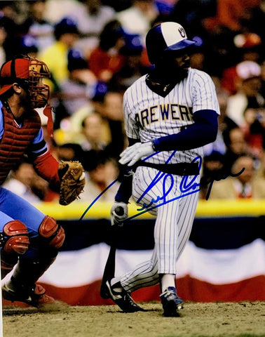 Milw Brewers 1982 AL Champion CECIL COOPER Signed 8x10 Color Photo #2 AUTO
