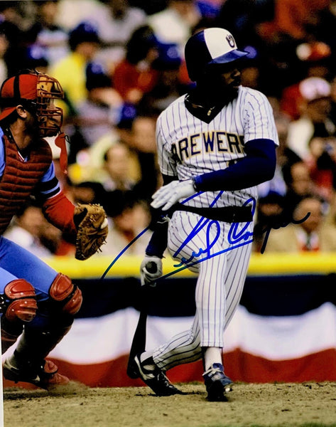 Milw Brewers 1982 AL Champion CECIL COOPER Signed 8x10 Color Photo #2 AUTO