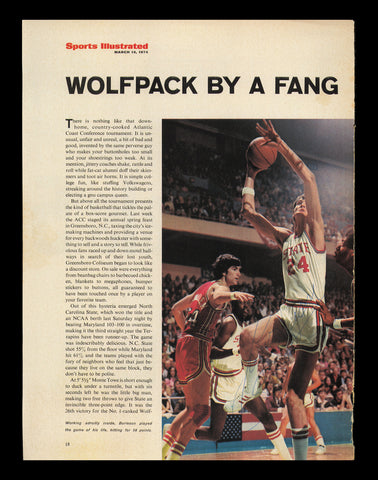 Tom Burleson Autographed Signed 8x11 Magazine Photo NC State SKU #238028