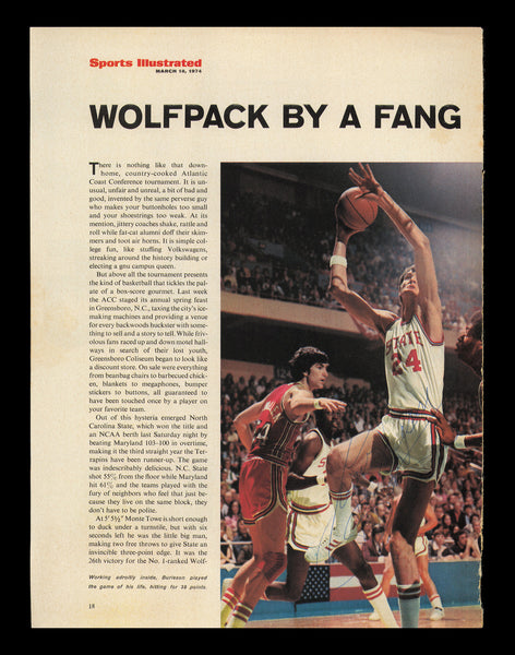 Tom Burleson Autographed Signed 8x11 Magazine Photo NC State SKU #238028